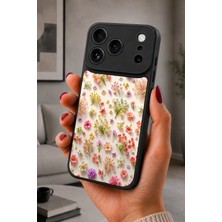 BG AKSESUAR iPhone 17 Pro Uyumlu Dahlia Desenli Kamera Korumalı Darbelere Dayanıklı Kılıf