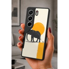 BG AKSESUAR Tecno Camon 40 Uyumlu Retrofil Desenli Kamera Korumalı Darbelere Dayanıklı Kılıf