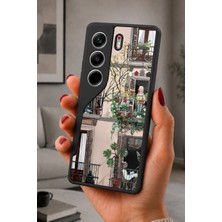 BG AKSESUAR Tecno Camon 40 Uyumlu Apartman Desenli Kamera Korumalı Darbelere Dayanıklı Kılıf