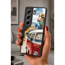 BG AKSESUAR Tecno Camon 40 Uyumlu Karavan Desenli Kamera Korumalı Darbelere Dayanıklı Kılıf