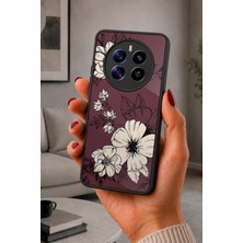 BG AKSESUAR Realme 12 Uyumlu Vintageçiçekler Desenli Kamera Korumalı Darbelere Dayanıklı Kılıf