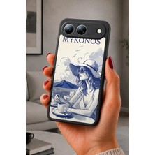 BG AKSESUAR Tecno Spark 40 5g Uyumlu Mykonos Desenli Kamera Korumalı Darbelere Dayanıklı Kılıf