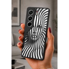 BG AKSESUAR Tecno Camon 40 Uyumlu Illüzyon Desenli Kamera Korumalı Darbelere Dayanıklı Kılıf