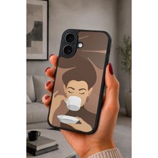 BG AKSESUAR iPhone 17 Uyumlu Kahvekadın Desenli Kamera Korumalı Darbelere Dayanıklı Kılıf