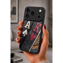 BG AKSESUAR iPhone 17 Pro Uyumlu Iskambil Desenli Kamera Korumalı Darbelere Dayanıklı Kılıf