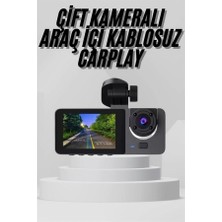 Yol Kayıt Araç Kamerası Hd Dvr 3 Kameralı 2.0in Ekranlı Ön Iç Arka