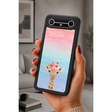 BG AKSESUAR Tecno Spark Slim Uyumlu Zürafa Desenli Kamera Korumalı Darbelere Dayanıklı Kılıf