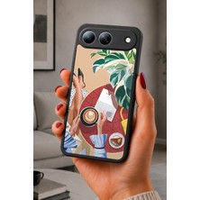BG AKSESUAR Tecno Spark 40 5g Uyumlu Bitki Desenli Kamera Korumalı Darbelere Dayanıklı Kılıf