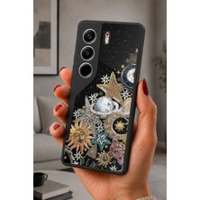 BG AKSESUAR Tecno Camon 40 Uyumlu Uzay Desenli Kamera Korumalı Darbelere Dayanıklı Kılıf