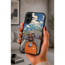 BG AKSESUAR iPhone 17 Uyumlu Motor Desenli Kamera Korumalı Darbelere Dayanıklı Kılıf