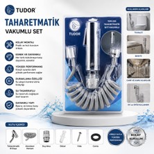 Go İthalat Krom Taharatmatik Seti Taharatmetik El Duşu- Hortum - Mafsal Vakumlu Set (5440)