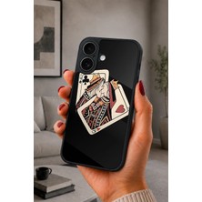 BG AKSESUAR iPhone 17 Uyumlu Kart Desenli Kamera Korumalı Darbelere Dayanıklı Kılıf