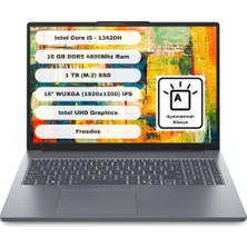 Lenovo Ideapad Slim 3 16IRH10 Intel Core I5 13420H 16GB 1tb SSD Freedos 16” Wuxga 83K20077TR