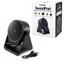 Go İthalat Soundpad 5ın1 - 5W - 2000MAH Temas Ile Ses Yükseltme - Telefon Stand - Usb-C Şarj Siyah Indiksiyon Ses Yükseltici Bluetooth Hoparlör Speaker EKD-S10 (5440)