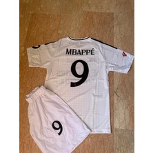 Gladsome Real Madrid Mbappé 9 Futbol Forması Çocuk Beyaz