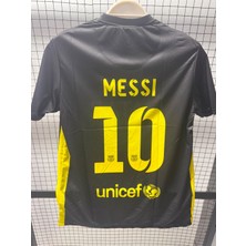 Gladsome Barcelona Messi 10 Retro Futbol Forması Siyah