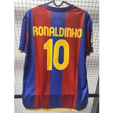 Gladsome Barcelona Ronaldinho 10 Retro Futbol Forması Kırmızı