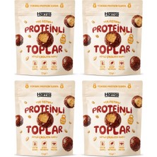 Harras Yer Fıstıklı Proteinli Toplar %33 Proteinli Sütlü Çikolata Kaplı 72 G x 4 Adet