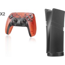TKÇ Ultra Retro Oyun Konsolu Hdmı Çift Gamepad Seti 128 GB Hafıza Kartlı 2.4g Kablosuz Siyah Gs5