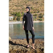Ruko Maio 23108 Kadın Reglan Kol Micro Kumaş Tam Tesettür Mayo