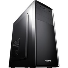 Vento VS121S 350W 1X9CM Arka + 1X12CM Ön Atx 2xusb2.0/1xusb3.0 Siyah Kasa