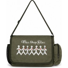 Sevbano Three Days Grace Rock Metal Müzik Grubu Baskılı Unisex Okul, Spor, Ofis Çok Amaçlı Postacı Çantası