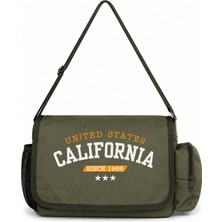 Sevbano California Baskılı Unisex Okul, Spor, Ofis Çok Amaçlı Postacı Çantası