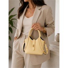 Rivina Lavin Kadın Tokalı Yumuşak Dokulu Ayarlanabilir Askılı El ve Omuz Çantası