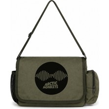 Sevbano Arctic Monkeys Rock Metal Müzik Grubu Baskılı Unisex Okul, Spor, Ofis Çok Amaçlı Postacı Çantası