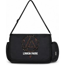 Sevbano Linkin Park Rock Metal Müzik Grubu Baskılı Unisex Okul, Spor, Ofis Çok Amaçlı Postacı Çantası