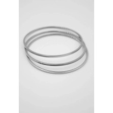 Royaleks 3'lü Ajda Bilezik -65mm - Gümüş — Renk: Gümüş