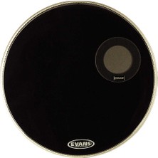 Evans BD24REMAD Deri 24 Emad Resonant Kick Siyah Ön Süngerli-Delik