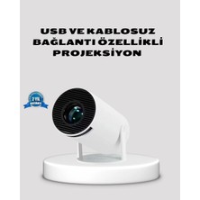 Uslucan Alışveriş HDMI USB Bağlantılı 4K Destekli Taşınabilir Projeksiyon Cihazı