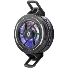 Hace Bazaar Manyetik Klipsli Telefon Soğutucu Fan Rgb Isı Göstergeli Siyah SL70