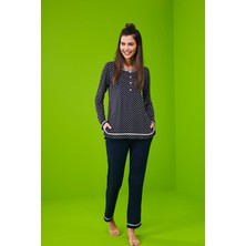 Pjs 23197 Kadın Patlı Uzun Kollu Pijama Takım