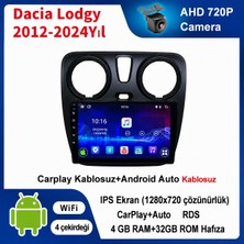 SBAID Dacia Lodgy 2012-2024 Yıl Uyumlu 4GB Ram 32GB Rom Hafıza Android Kablosuz Carplay Navigasyon Multimedya 9 Inç Ekran Hediye Görüş Kamerası Hediye Çerçevesi 4+32