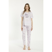Estiva 22127 Kadın Kısa Kollu Viskon Pijama Takımı