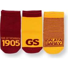 Galatasaray Erkek Bebek 3lü Soket Çorap Lisans Baskılı