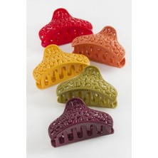 Sora Group Oval Çiçek Renkli Mandal Toka 8 cm