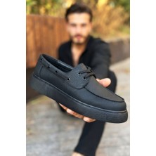 Zerrenyus ZRC419 Yüksek Kalite Günlük Bağcıklı Casual Erkek Loafer Siyah
