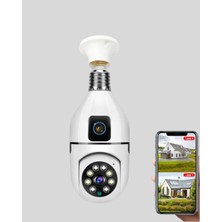 Ampul Tipi Wifi Kamera 2mp Lensli Full Hd Görüntü ve Akıllı Hareket Algılama