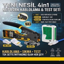 Electroon HT0204 Yeni Nesil 4in1 Network Kablolama ve Test Seti