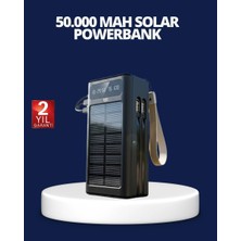 Uslucan Alışveriş Güneş Panelli Powerbank LED Işıklı Taşınabilir Şarj Cihazı