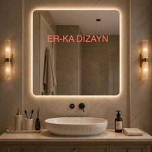 Kare Ayna Led'li Lavabo & Banyo Aynası