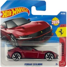 Odea Hot Wheels Ferrari 12CILINDRI - Ferrari 4/5 - JJH41 - Kısa Kart - Kırmızı - Mattel 2026 (94/250) - Lisans Modeli - 1:64 - Supercar