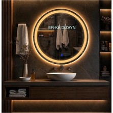 Kumlamalı Dokunmatik Sensörlü Ayna Led'li Lavabo & Banyo Aynası (Dimmer Özellikli)