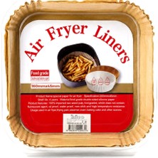 Hace Bazaar 50PCS Kare Taban: 16CM - Kenar: 4.5cm Air Fryer Pişirme Kalıp Kağıt (4887)