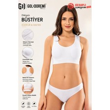 Gd Goldoremi 1213 Premium Seri Kadın Dikişsiz Arkası Çapraz Sporcu/günlük Pedli Büstiyer Yarım Atlet