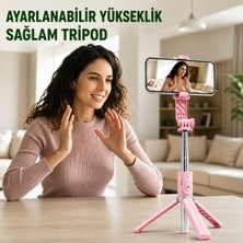 Concord 3\'ü 1 Arada Bluetooth Selfie Çubuğu Tripod Kumandalı Telefon Tutucu Monopod 360° Döner