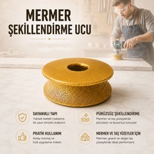 Badem10 Elmas Kaplı Mermer Şekillendirme Ucu Taş Granit Seramik Oyma Taşlama Form Verme Aparatı